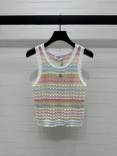 Chanel 25 Multicolor Striped Knitted Tank Top